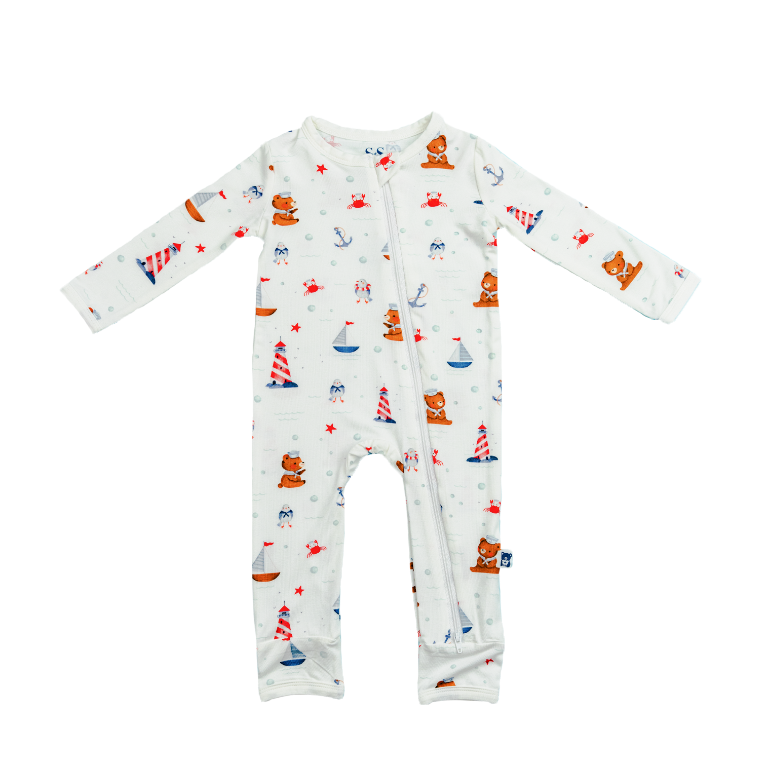 Zippered Romper (Bearly a Sailor)