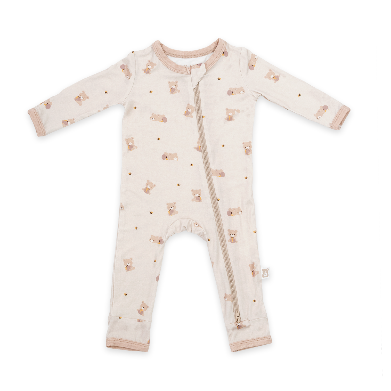 Zippered Romper (Bears & Honey)