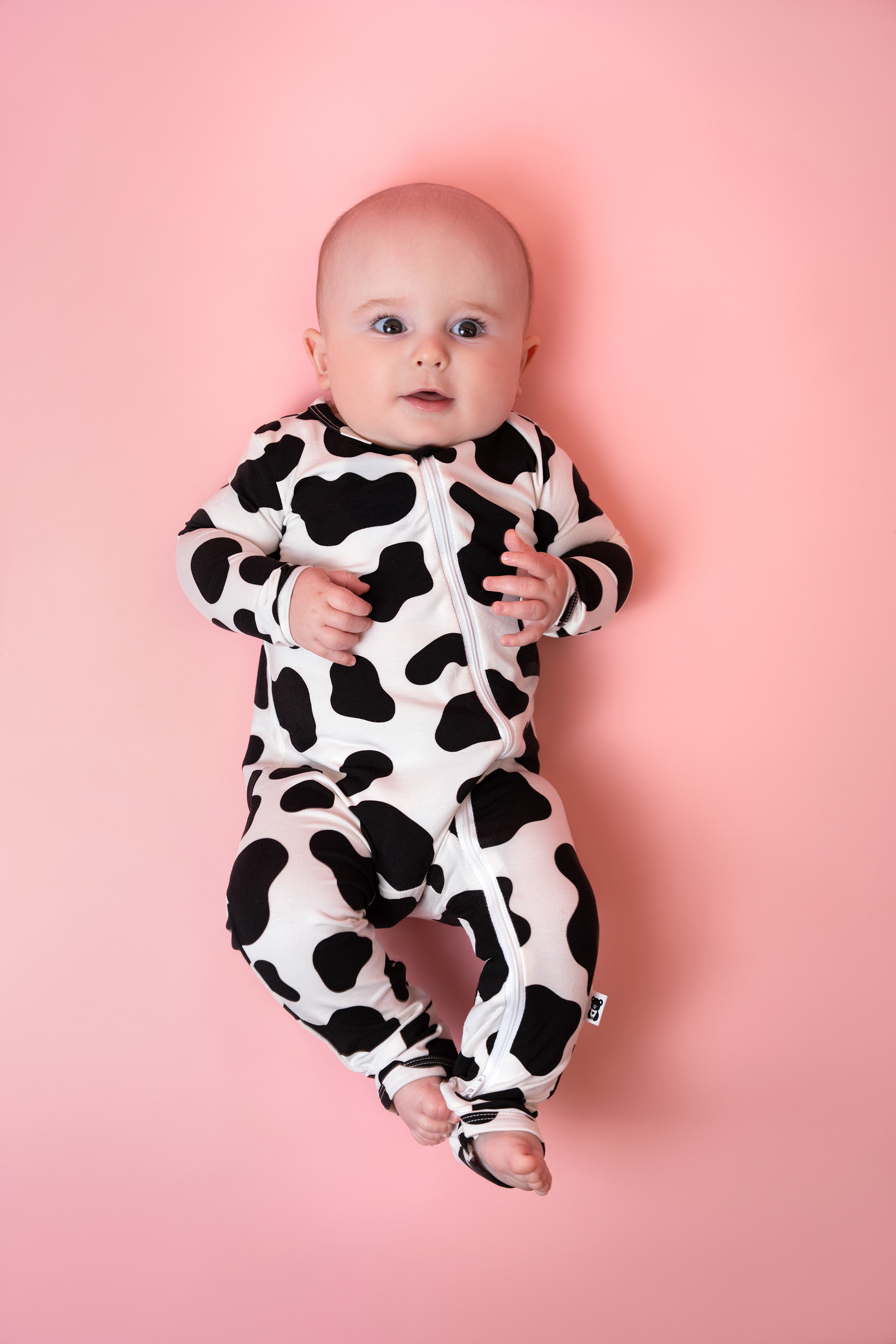 Zippered Romper (Moo)