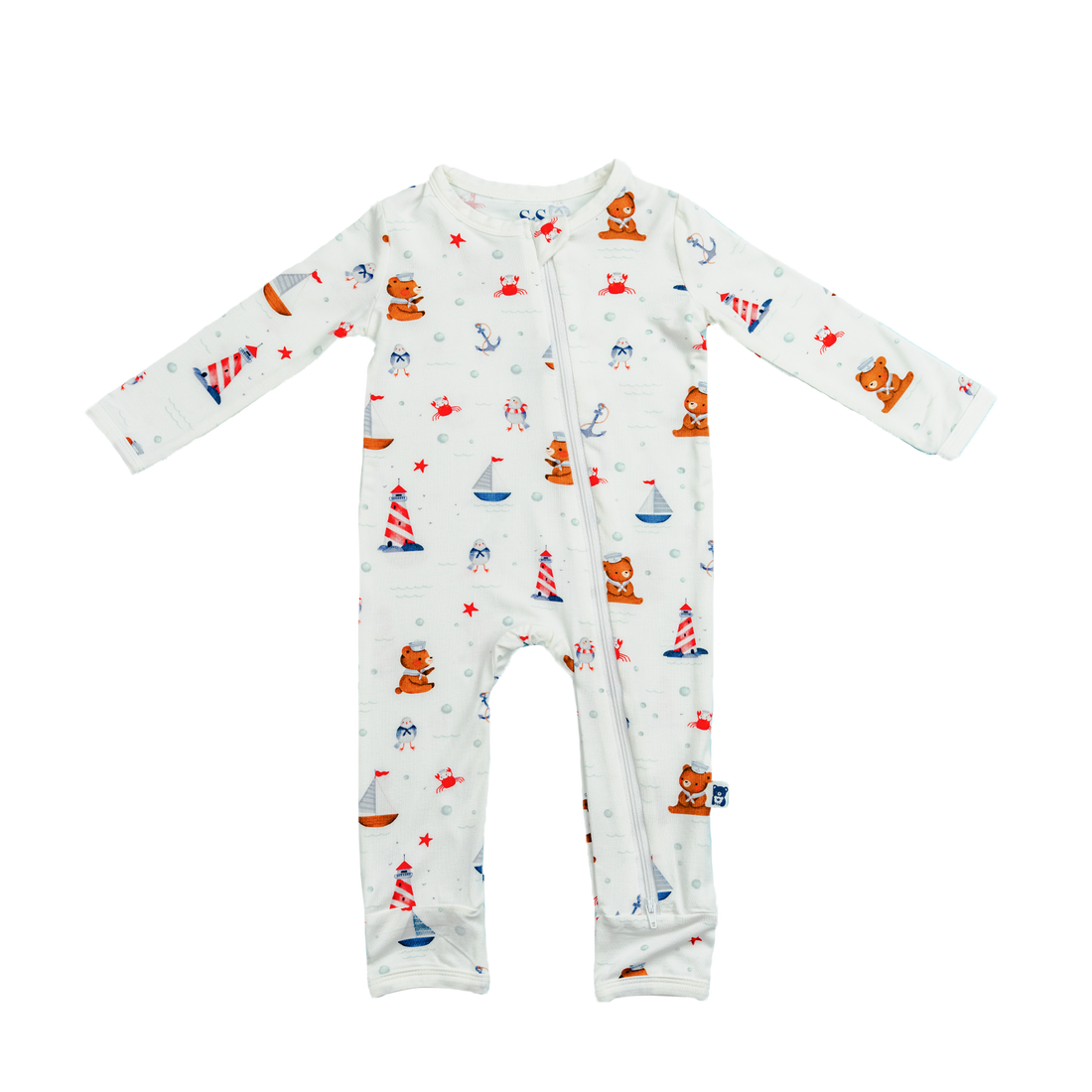 Zippered Romper (Bearly a Sailor)