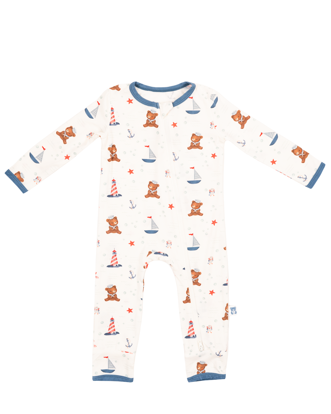 Zippered Romper (Bearly a Sailor)
