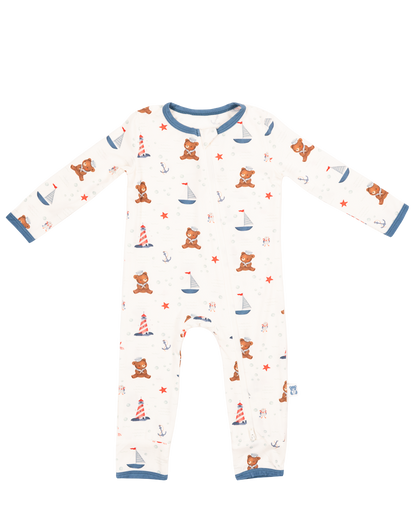 Zippered Romper (Bearly a Sailor)