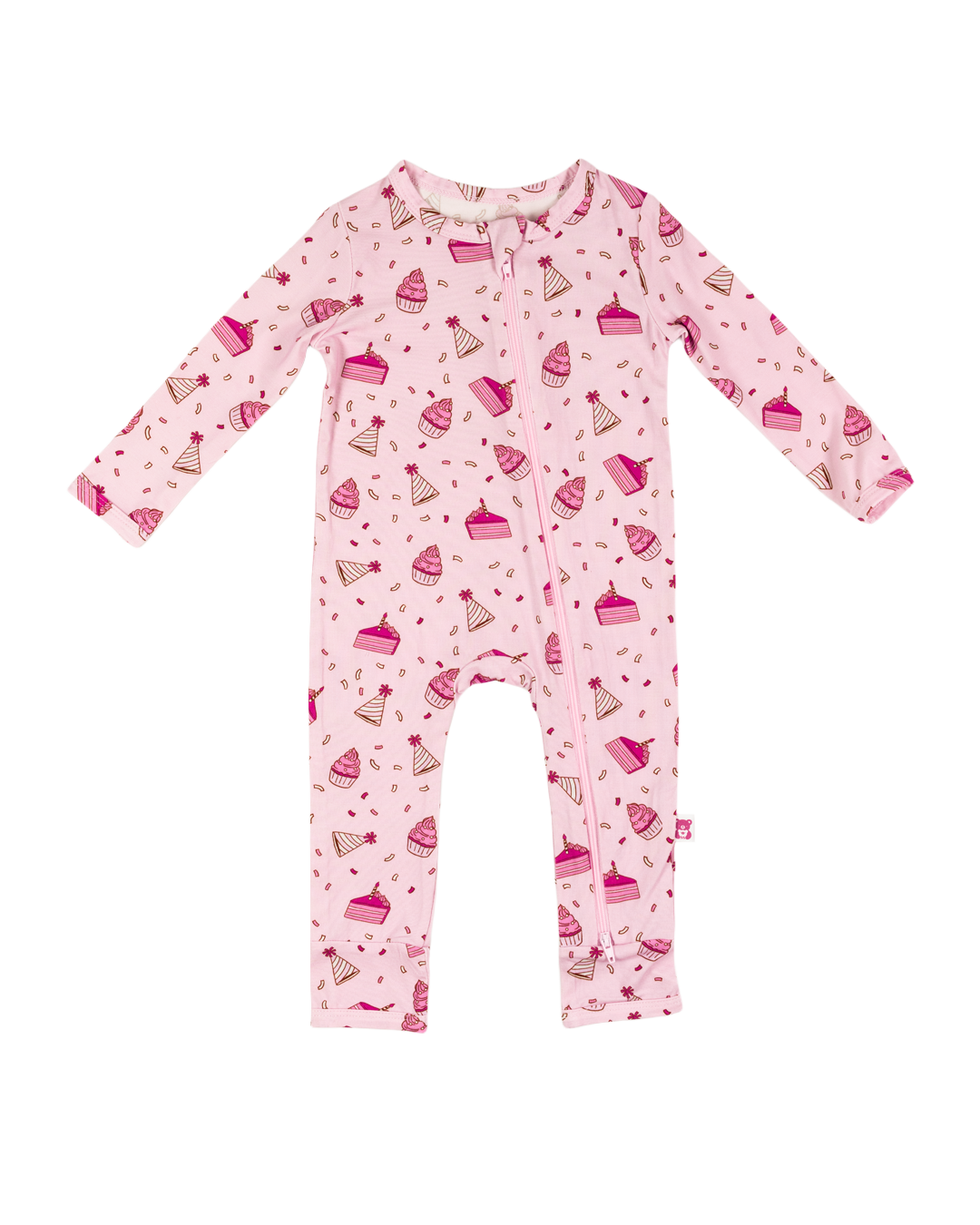 Zippered Romper (Birthday (pink)
