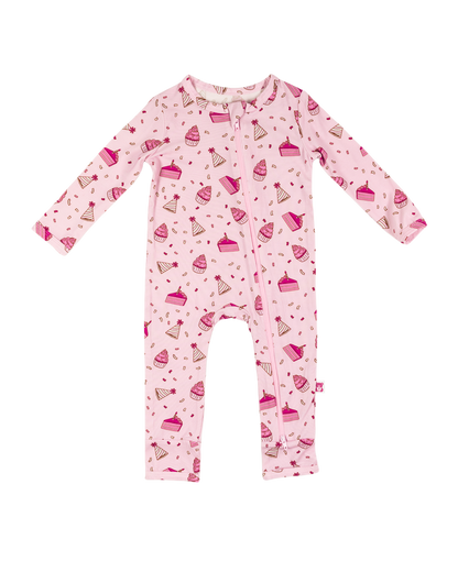Zippered Romper (Birthday (pink)