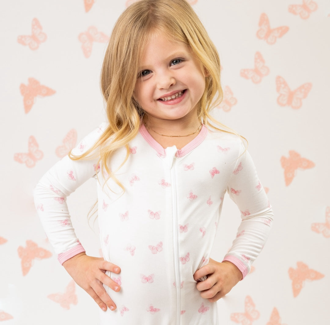 Zippered Romper Butterfly