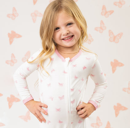 Zippered Romper Butterfly