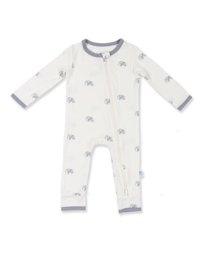 Zippered Romper (Elephant)