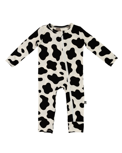 Zippered Romper (Moo)