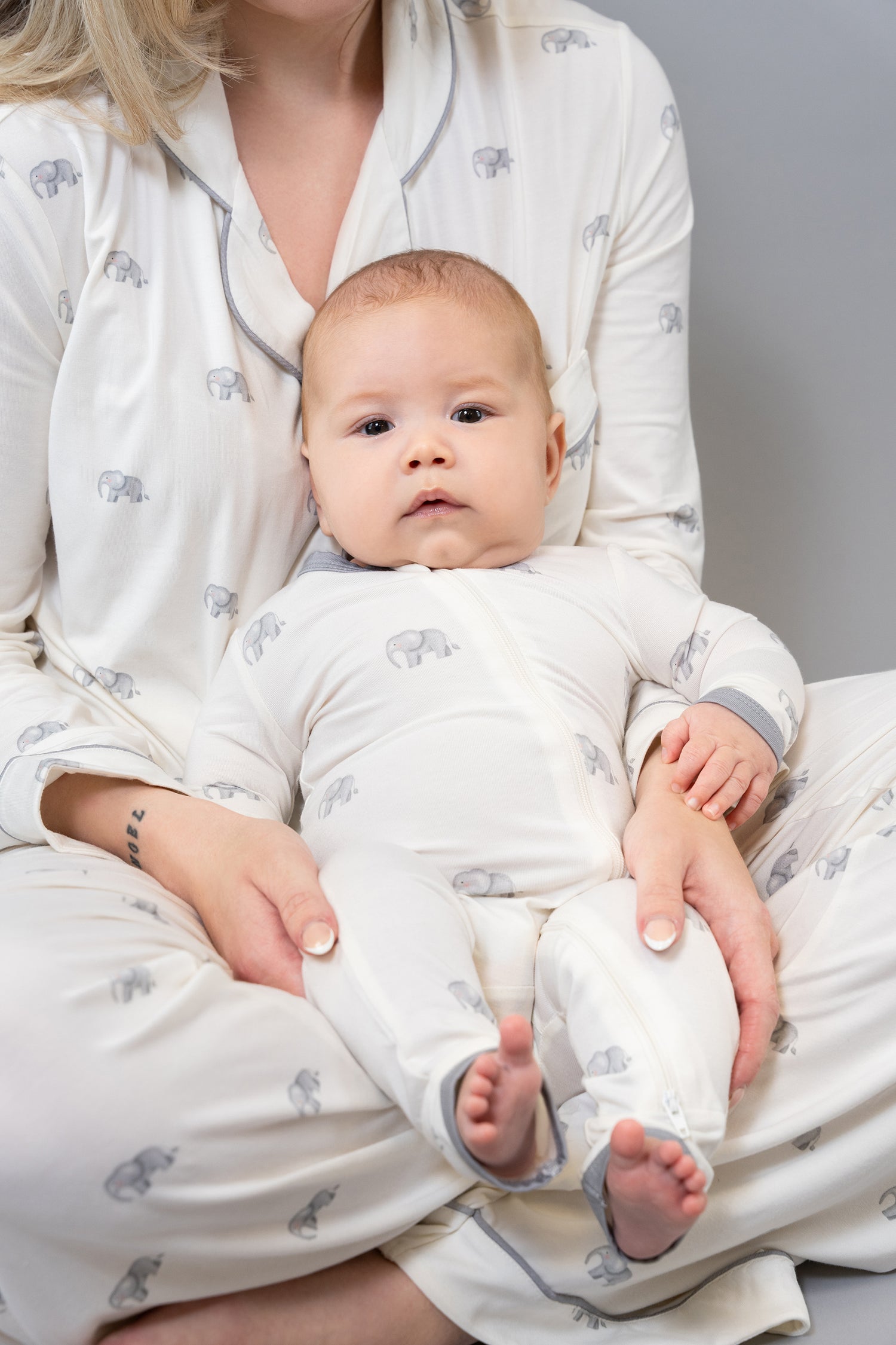 Zippered Romper (Elephant)