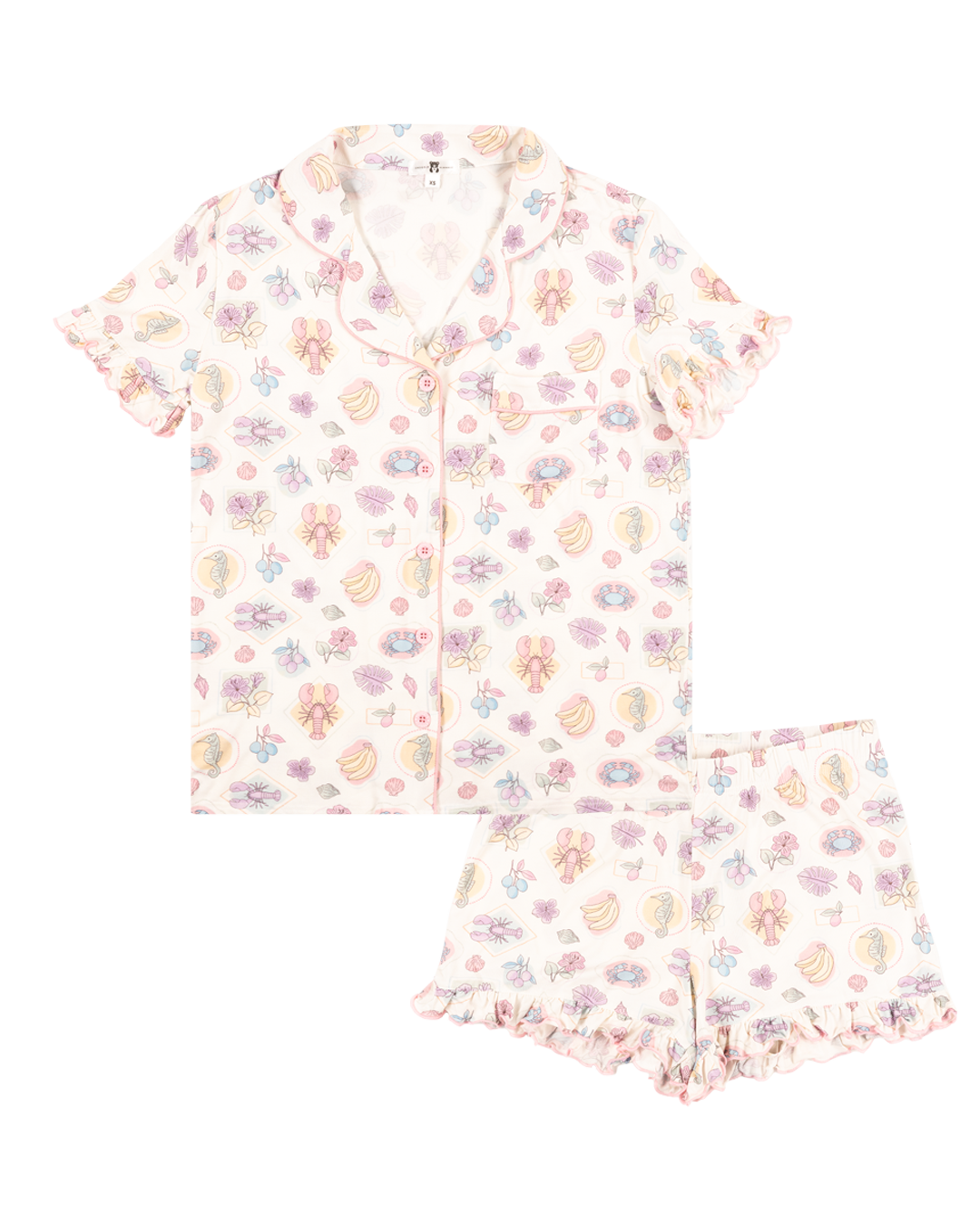 Womens Ruffle PJ&