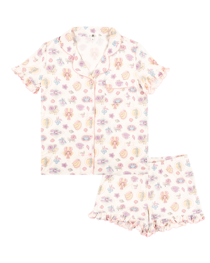 Womens Ruffle PJ&